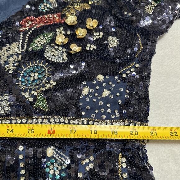 Mac Duggal 93546 Embellished Wrap Gown 18 Bishop Sleeves Formal Dress NWT $1798 - Picture 13 of 16